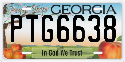 GA license plate PTG6638