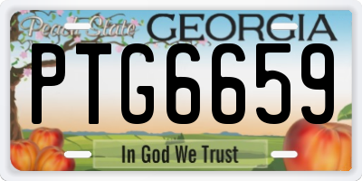 GA license plate PTG6659