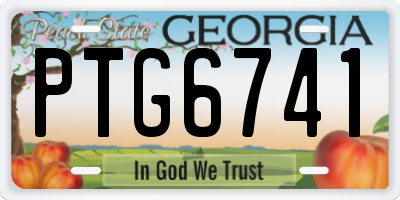 GA license plate PTG6741
