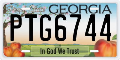 GA license plate PTG6744