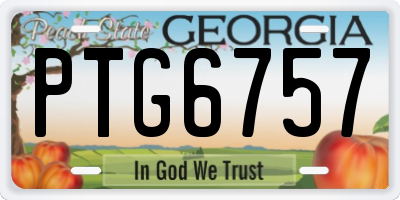 GA license plate PTG6757