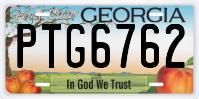 GA license plate PTG6762