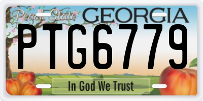 GA license plate PTG6779
