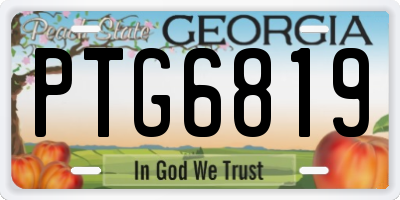 GA license plate PTG6819