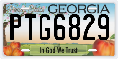 GA license plate PTG6829