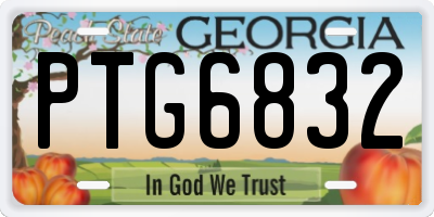 GA license plate PTG6832