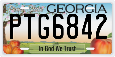 GA license plate PTG6842