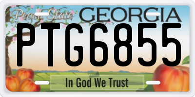 GA license plate PTG6855