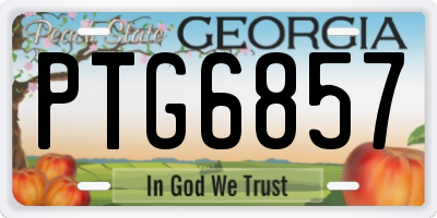 GA license plate PTG6857