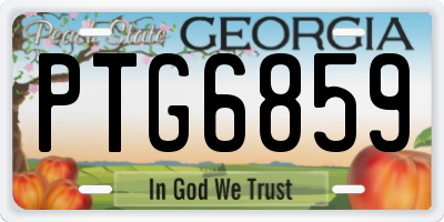 GA license plate PTG6859