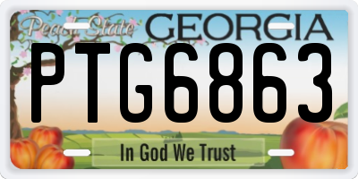 GA license plate PTG6863