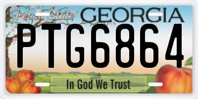 GA license plate PTG6864