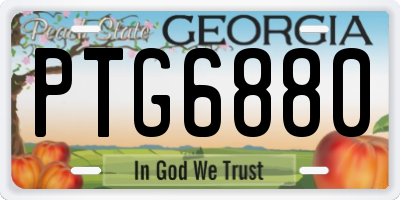 GA license plate PTG6880