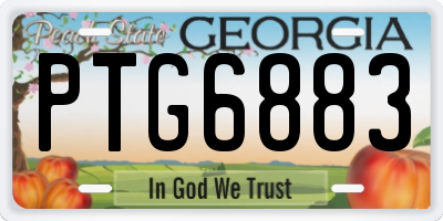GA license plate PTG6883