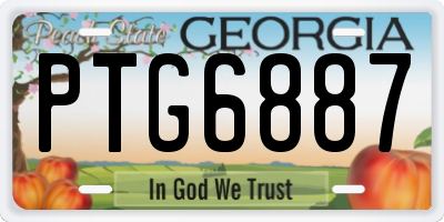 GA license plate PTG6887