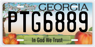 GA license plate PTG6889