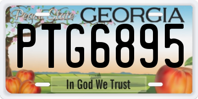 GA license plate PTG6895