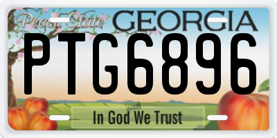 GA license plate PTG6896