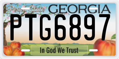 GA license plate PTG6897