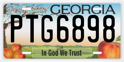 GA license plate PTG6898