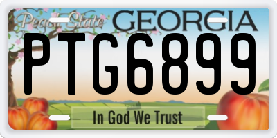 GA license plate PTG6899