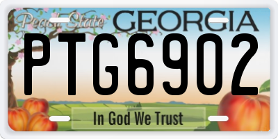 GA license plate PTG6902