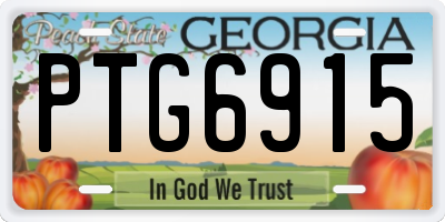 GA license plate PTG6915