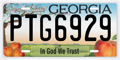 GA license plate PTG6929