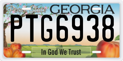 GA license plate PTG6938