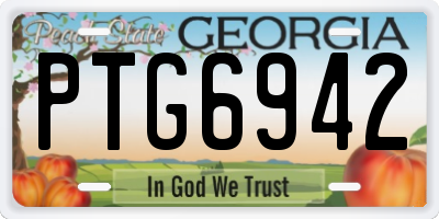 GA license plate PTG6942