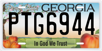 GA license plate PTG6944