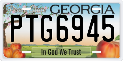 GA license plate PTG6945