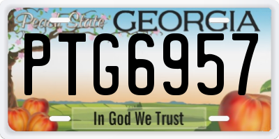 GA license plate PTG6957
