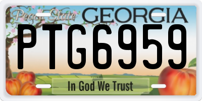 GA license plate PTG6959
