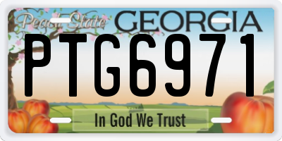 GA license plate PTG6971