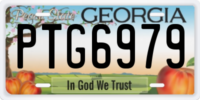 GA license plate PTG6979