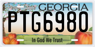 GA license plate PTG6980