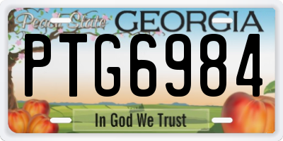 GA license plate PTG6984