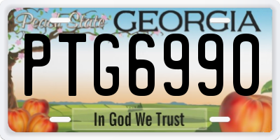 GA license plate PTG6990