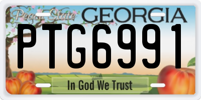 GA license plate PTG6991
