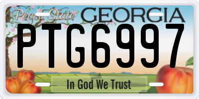 GA license plate PTG6997