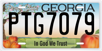 GA license plate PTG7079