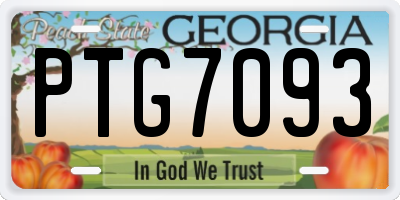 GA license plate PTG7093
