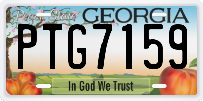GA license plate PTG7159