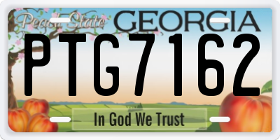 GA license plate PTG7162
