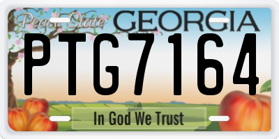 GA license plate PTG7164