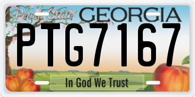 GA license plate PTG7167