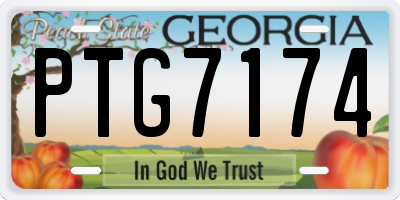 GA license plate PTG7174