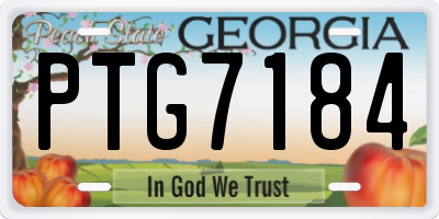 GA license plate PTG7184