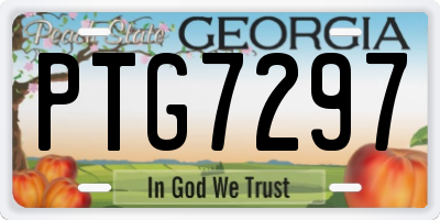 GA license plate PTG7297